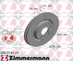 Zimmermann 200.2534.20 tarcza hamulc. nissan qashqai  13-, nissan qashqai (j11, j11_)