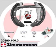 Zimmermann 20990.106.0 szczęki hamulc.+cylinderki (zestaw) vw golf iii, audi 80 (89, 89q, 8a, b3)