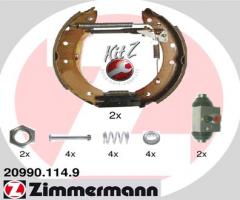 Zimmermann 20990.114.9 szczęki hamulc.+cylinderki (zestaw) peugeot 306, citroËn saxo (s0, s1)