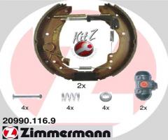 Zimmermann 20990.116.9 szczęki hamulc.+cylinderki (zestaw) fiat ducato
