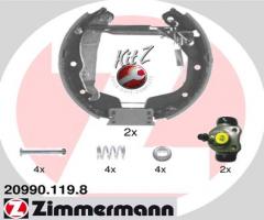 Zimmermann 20990.119.8 szczęki hamulc.+cylinderki (zestaw) opel corsa c, opel corsa c (f08, f68)