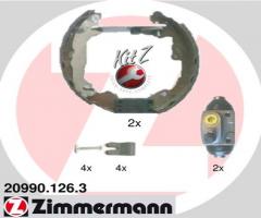 Zimmermann 20990.126.3 szczęki hamulc.+cylinderki (zestaw) ford focus, ford focus kombi (dnw)