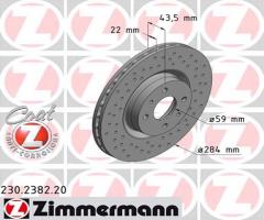 Zimmermann 230.2382.20 tarcza hamulc. fiat 500 1,4 abarth  08- przód, fiat 500 (312)