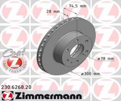 Zimmermann 230.6268.20 tarcza hamulc. iveco daily iii  06-, iveco daily iv platforma / podwozie