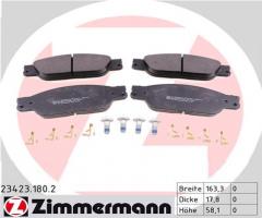 Zimmermann 23423.180.2 klocki hamulc. jaguar s-type  99-08, jaguar s-type (ccx), lincoln ls