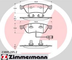 Zimmermann 23885.205.2 klocki hamulc. audi a8  02-09 z czuj., audi a8 (4e_), vw phaeton (3d_)