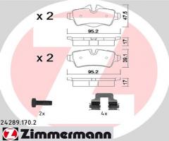 Zimmermann 24289.170.2 klocki hamulc. mini cooper  06- tył, mini mini (r56)
