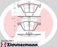 Zimmermann 24436.200.1 klocki hamulc. bmw x5 e70  10- przód m50d, bmw x6 (e71, e72)