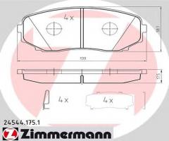 Zimmermann 24544.175.1 klocki hamulc. mazda cx-7  07- przód, mazda cx-7 (er)