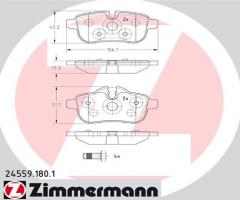 Zimmermann 24559.180.1 klocki hamulc. bmw z4 e89  09- tył, bmw z4 (e89)
