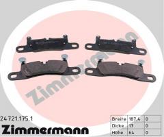 Zimmermann 24721.175.1 klocki hamulc. porsche cayenne  10- tył, porsche cayenne