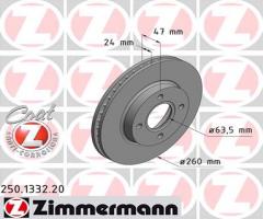 Zimmermann 250.1332.20 tarcza hamulc. ford mondeo  93-00 went., ford cougar (ec_)