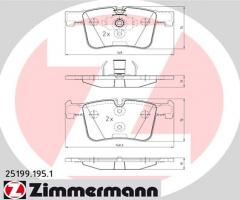 Zimmermann 25199.195.1 klocki hamulc. bmw x3 f25  10- przód, bmw 1 (f20)