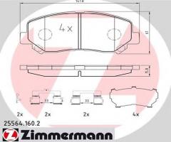 Zimmermann 25564.160.2 klocki hamulc. mazda cx-5  11- przód, mazda cx-5 (ke, gh)
