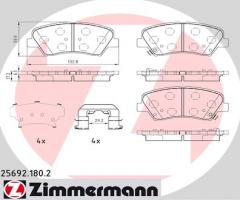 Zimmermann 25692.180.2 klocki hamulc. hyundai i30  13- przód, hyundai i30 (gd), kia soul (am)