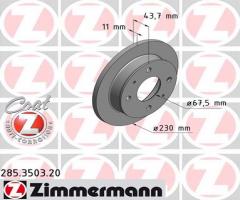 Zimmermann 285.3503.20 tarcza hamulc. hyundai atos  98-, hyundai atos (mx)