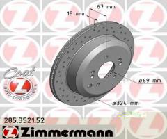 Zimmermann 285.3521.52 tarcza hamulc. hyundai ix55  08-tył, hyundai ix55