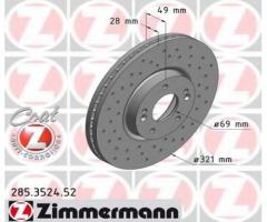 Zimmermann 285.3524.52 tarcza hamulc. hyundai ix55  08-przód, hyundai ix55