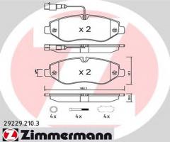 Zimmermann 29229.210.3 klocki hamulc. nissan cabstar  06- przód