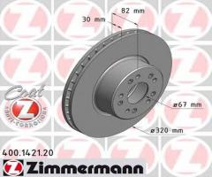 Zimmermann 400.1421.20 tarcza hamulc. mercedes w140 s-klasa  91-98, mercedes-benz klasa s (w140)