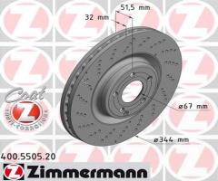 Zimmermann 400.5505.20 tarcza hamulc. mercedes c218 cls-klasa  11- przód, mercedes-benz cls (c218)