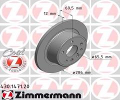 Zimmermann 430.1471.20 tarcza hamulc. opel omega b  94-03 tył, opel omega b (25_, 26_, 27_)