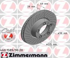 Zimmermann 460.1590.20 tarcza hamulc. porsche boxster (981)  12- pp, porsche boxster (981)