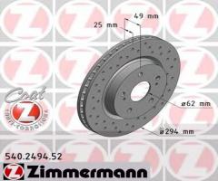 Zimmermann 540.2494.52 tarcza hamulc. suzuki grand vitara  05-, suzuki grand vitara ii (jt)