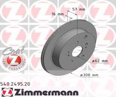 Zimmermann 540.2495.20 tarcza hamulc. suzuki grand vitara  09- tył, suzuki grand vitara ii (jt)