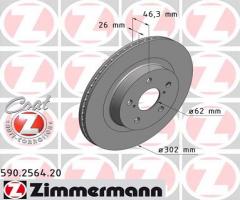 Zimmermann 590.2564.20 tarcza hamulc. toyota rav4  94-00, toyota rav 4 i (sxa1_)