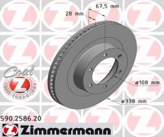Zimmermann 590.2586.20 tarcza hamulc. toyota land cruiser  03- wen