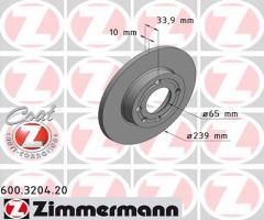 Zimmermann 600.3204.20 tarcza hamulc. vw polo  94-95 1,0, seat arosa (6h), vw polo (6n1)