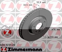 Zimmermann 600.3231.20 tarcza hamulc. vw t5  03- koła 17