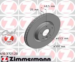 Zimmermann 610.3721.20 tarcza hamulc. volvo v40  12- przód, volvo v40 hatchback