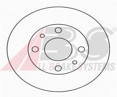 A.b.s. 15020 tarcza hamulc. fiat uno,polonez,ibiza  -93, autobianchi a 111, fiat 127