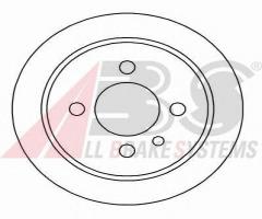 A.b.s. 15726 tarcza hamulc. bmw 3 e30  82-91 tył, bmw 3 (e21)