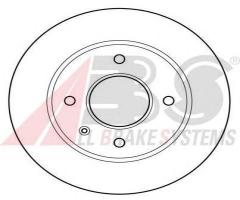 A.b.s. 15727 tarcza hamulc. ford escort  80-90, ford escort iii (gaa)
