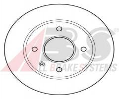A.b.s. 15728 tarcza hamulc. ford sierra  82-93 went., ford escort iv (gaf, awf, abft)