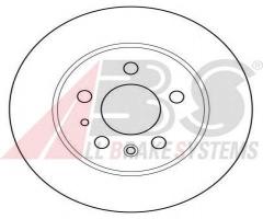 A.b.s. 15736 tarcza hamulc. mercedes w123  76-85 tył, mercedes-benz heckflosse (w110)