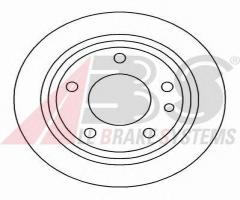 A.b.s. 15742 tarcza hamulc. bmw 5 e28  81-87 tył, alpina b6 (e21), bmw 5 (e28)