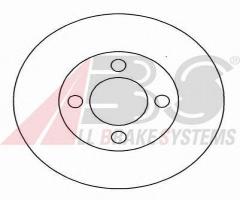 A.b.s. 15749 tarcza hamulc. audi 80  86-95 tył, audi 80 (89, 89q, 8a, b3)