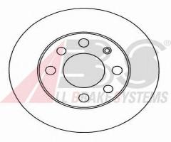 A.b.s. 15751 tarcza hamulc. opel corsa  82-93, kadett  79-92, opel corsa a tr (91_, 92_, 96_, 97_)