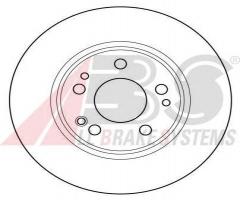 A.b.s. 15789 tarcza hamulc. mercedes w124  85-97 wen., mercedes-benz 190 (w201)