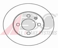 A.b.s. 15810 tarcza hamulc. vw golf  88-97, seat toledo i (1l), vw golf ii (19e, 1g1)