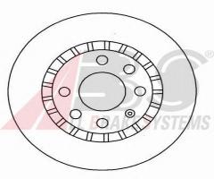 A.b.s. 15878 tarcza hamulc. opel astra  91-00, vectra  88-99, daewoo espero (klej), lotus elan