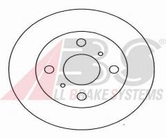 A.b.s. 15895 tarcza hamulc. toyota corolla  87-95, toyota corolla (_e9_)