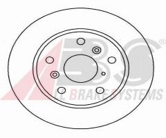 A.b.s. 15950 tarcza hamulc. mazda 626  87-92, ford usa probe ii (ecp), mazda 626 iii (gd)