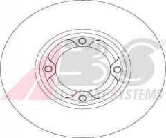 A.b.s. 15967 tarcza hamulc. daihatsu cuore  89-98, daihatsu cuore ii (l80, l81)