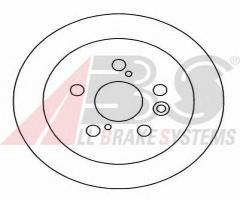 A.b.s. 15990 tarcza hamulc. toyota celica  85-95 tył, lexus es (f1, f2)