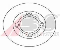 A.b.s. 16017 tarcza hamulc. kia pride  91-94, kia pride (da), mazda 121 i (da)